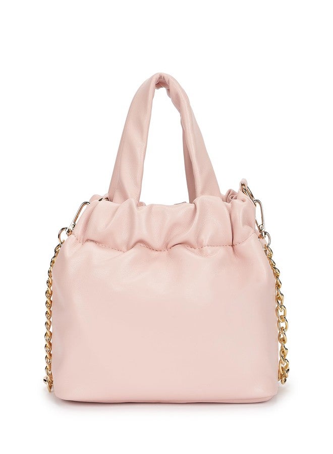 Fastrack Ruched Sling Bag for Women | Compact Faux Leather Crossbody with Detachable Chain Strap, Magnet Closure and Inner Pockets | Minimalist Everyday Sling for Casual and Evening Looks - Image 5